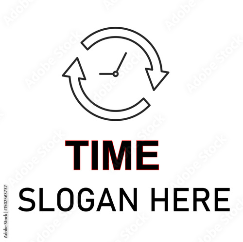 Time logo background. vector. editable