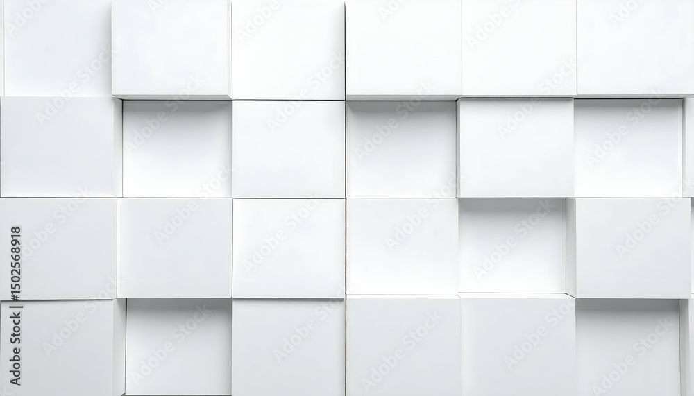 White Cubic Geometric Wall Texture White Cubic Geometric Wall Texture