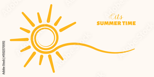 Summer Sun Spiral Design, Abstract Orange Waves, Warm Vibes