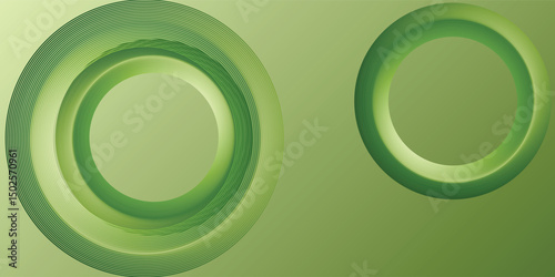 Three dimensional  small  green ring good simple