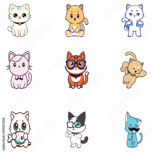 Cat Colour Vector Image New