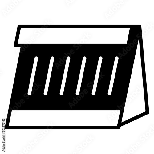 Nameplate Desk outline mixed icon