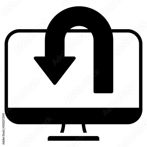 Return Sign outline mixed icon