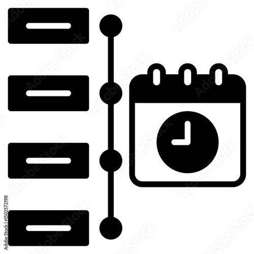Project Timeline outline mixed icon