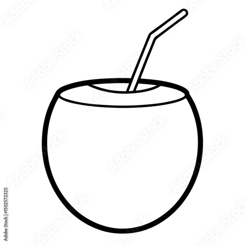 Flat-coconut-drink-icon