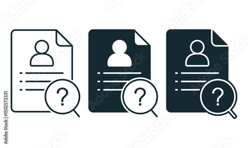 Employee search icon. Illustration vector