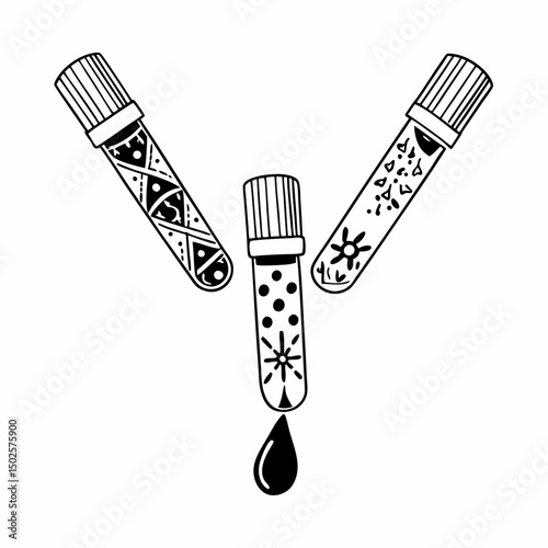 Creative Blood Collection Tubes Vector Illustration | Clean and Professional Design for Laboratory Testing, Phlebotomy, and Medical Diagnostics Projects