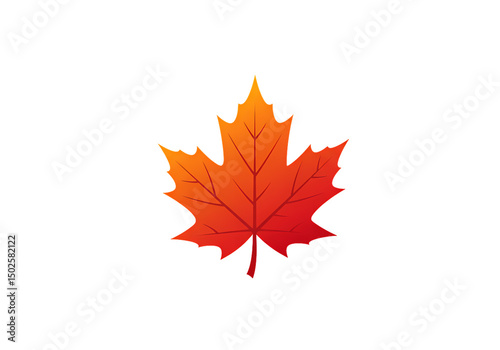 Orange Maple Leaf Autumn Fall Canada Symbol Nature Image isolated on transparent background