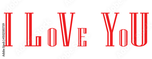 I LOVE YOU red tax for valentine day 