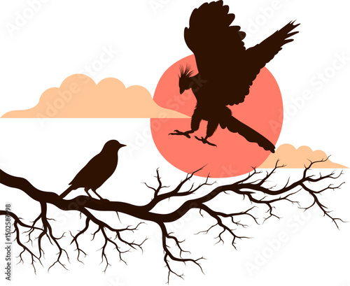 birds on a branch