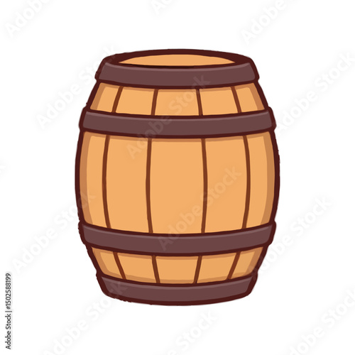 Simple, Contoured Cartoon Barrel