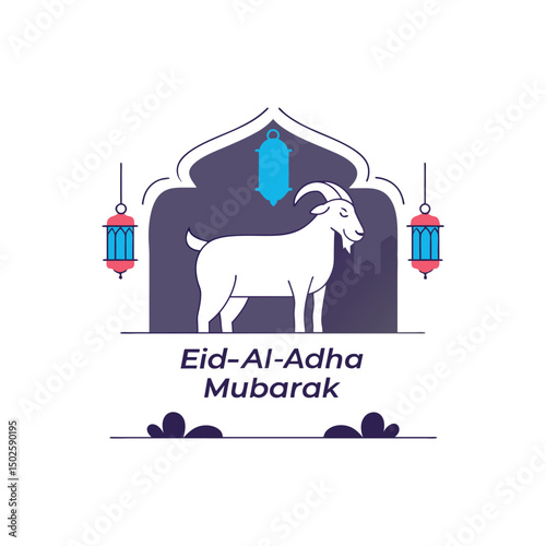 eid al adha mubarak vector 