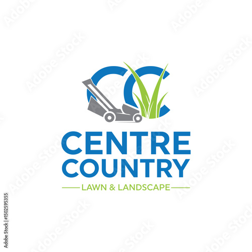 Lawn care logo design, lawn mower services, Landscapes and Yard Maintenance service