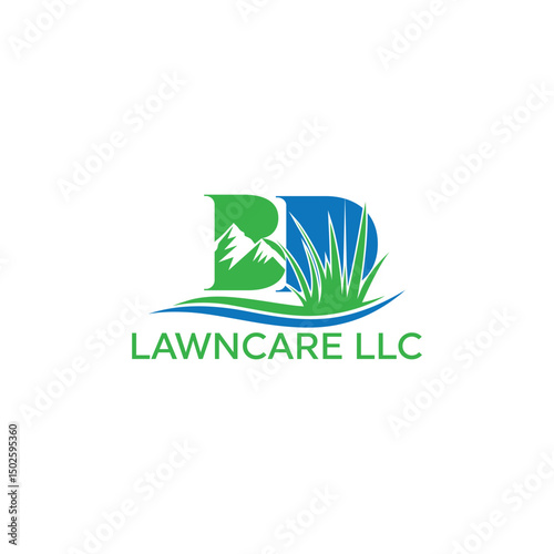 Lawn care logo design, lawn mower services, Landscapes and Yard Maintenance service