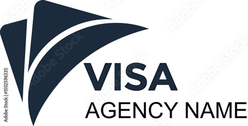 Professional Visa Agency Logo template for Business and Immigration Services