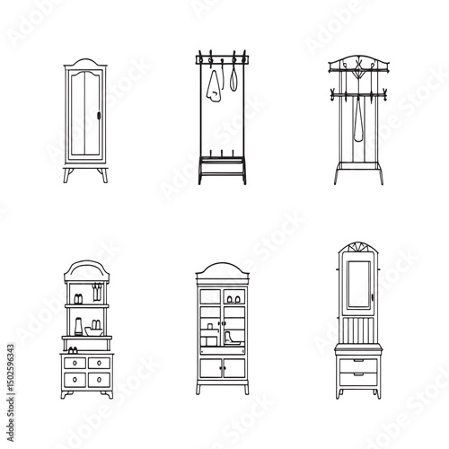 Elegant coat rack bench combo for home entryway