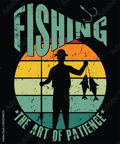 Fishing The Art of Patience Graphic Design