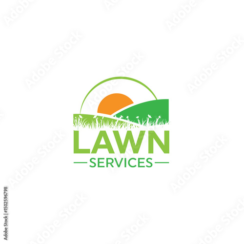 Lawn care logo design, lawn mower services, Landscapes and Yard Maintenance service