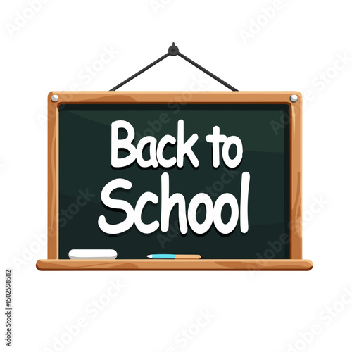 Vibrant chalkboard design saying 'Back to School', excitement for learning