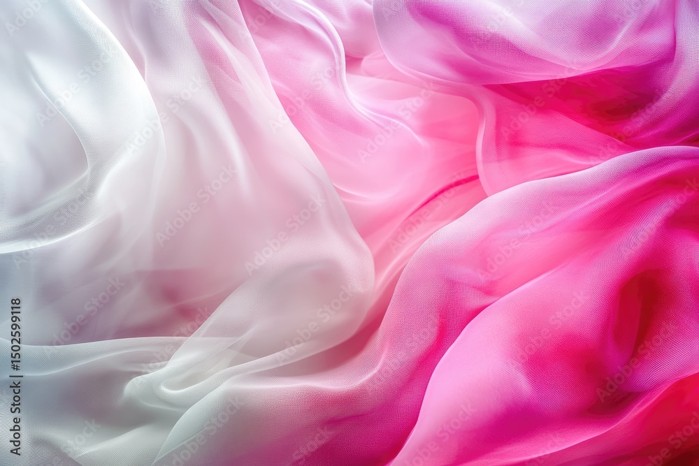 Obraz premium Soft, flowing fabric with a gradient ombre