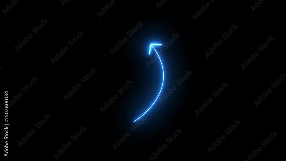 glowing neon Straight neon lazer line color black background. Animated of hand drawn underline 4k video.