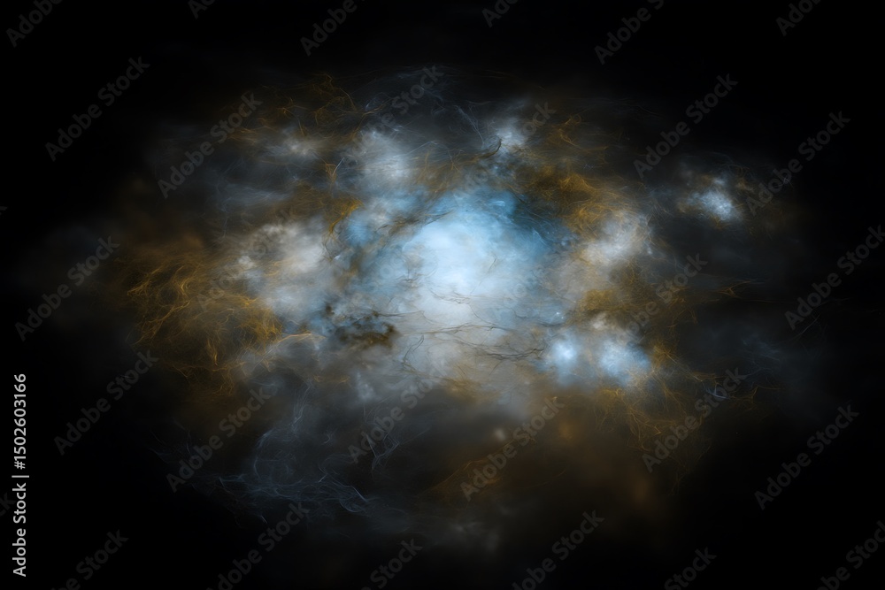Fototapeta premium Cosmic dust clouds shimmer in dark