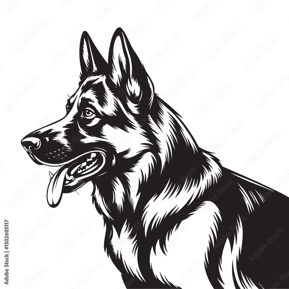 Fototapeta premium Heroic German Shepherd Dog