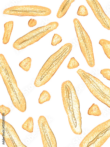 banana chips seamless pettern