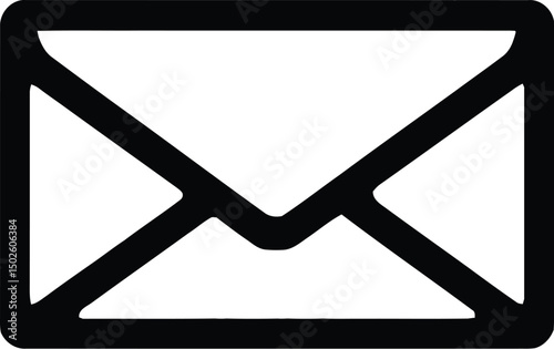 Vector logo envelope, message icon, mail symbol, communication vector logo flat design, outline icon, digital letter art

