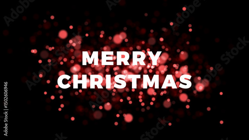 Merry Christmas Text Animation with Bokeh Background, Sparkles & Holiday Lights - Festive Christmas Wishes, Bokeh Effect, Holiday Greetings, Christmas Celebration, Xmas Video Animation 4K.