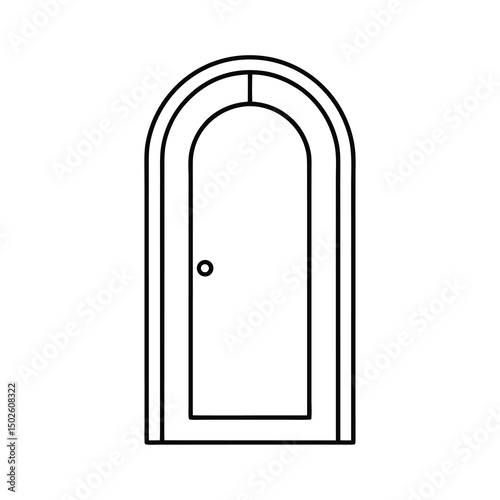 vector illustration of a door