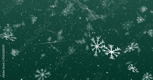 Snowfall Animation - Realistic Winter Snowflakes Falling Video | Beautiful Snowy Weather for Holiday, Christmas, and Winter Scene Stock Footage | Snowy Landscape, Calm Snowfall Background 4K.
