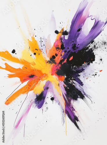 Abstract explosion of vibrant colors