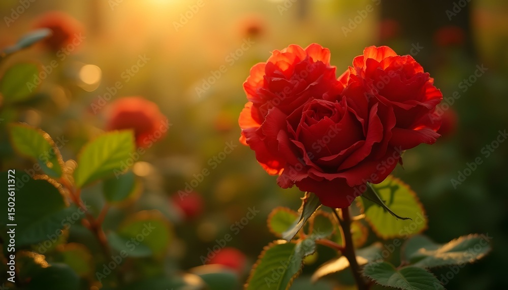 Obraz premium red rose in the garden