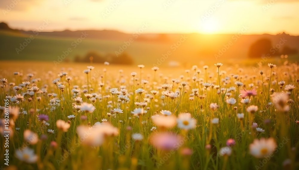 Naklejka premium field of flowers
