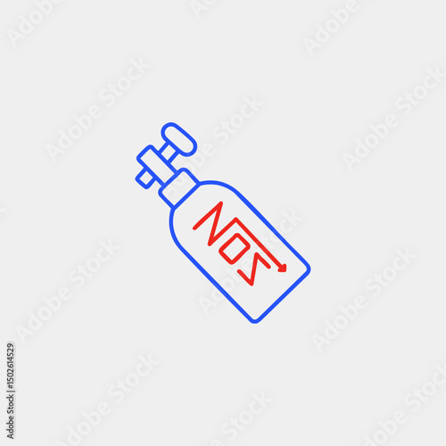 Nitro boost icon logo flat vector design