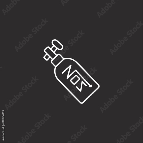 Nos icon logo flat vector design