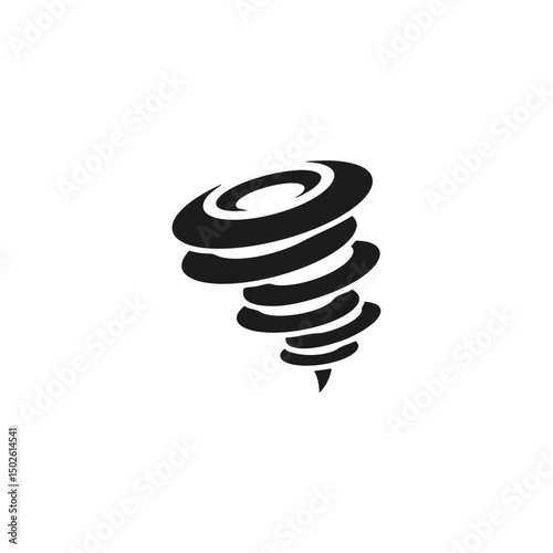 Hurricane disaster icon logo flat vector design