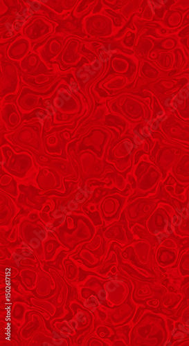 Deep Red Cellular Texture - Abstract Organic Pattern