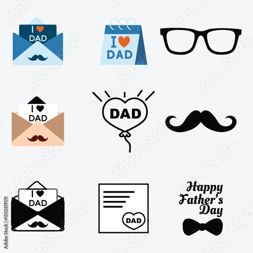 Beautiful wish for father's day icon 