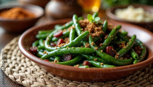 green beans almondine photo