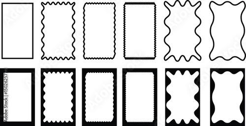 Set of frames, vector illustrations