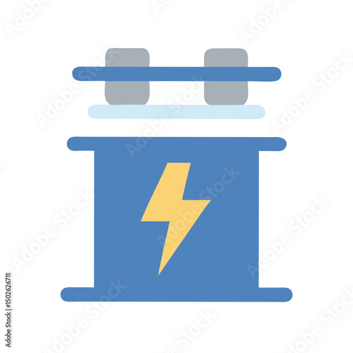 Electrical Substation Icon – Power Distribution Facility Symbol