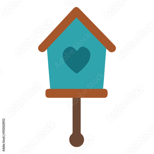 Easter Birdhouse Illustration, Happy Easter Day Clipart, Easter Festival Cultural Holiday Design Sublimation
