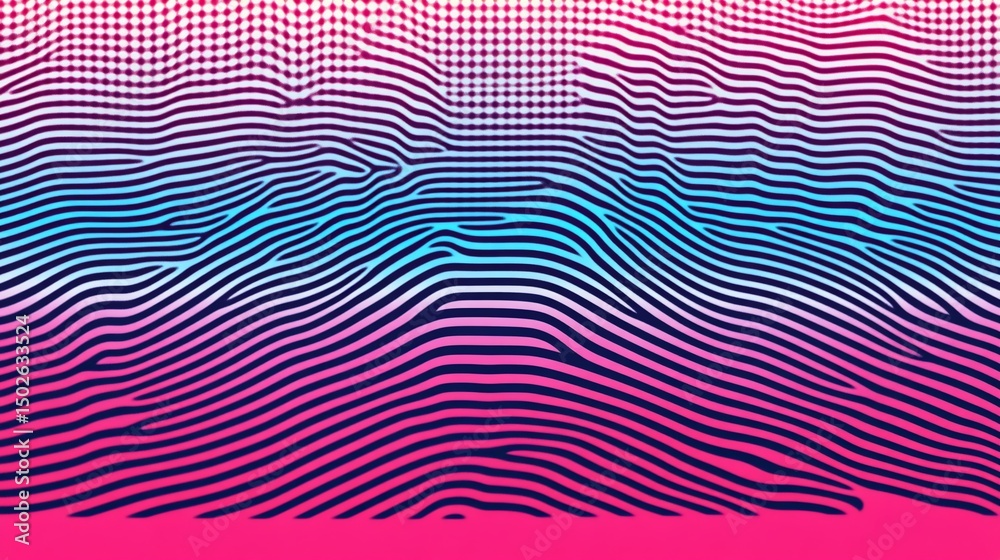 Abstract Wavy Lines and Halftone Pattern Design Abstract Wavy Lines and Halftone Pattern Design