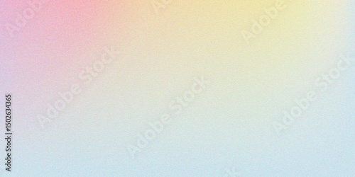 Abstract pastel holographic blurred grainy gradient banner background texture. Colorful digital grain soft noise effect pattern. Lo-fi multicolor vintage retro design.