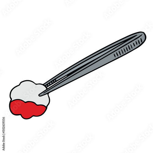 cotton swab wound vector white background
