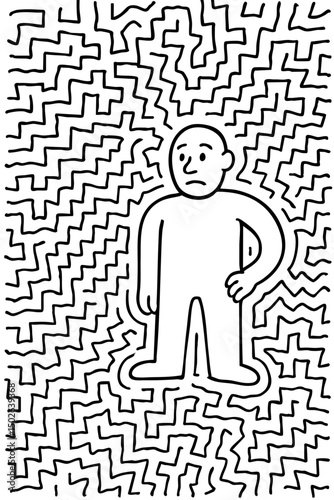 Doodle Art - Human Line Maze