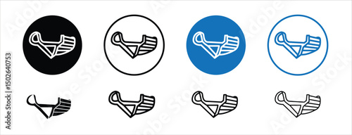 Set of colored pixel perfect Dog muzzle icon  with 1 unexpanded, 1 silhouette, Dog muzzle icon representing pet safety, training, and control gear.