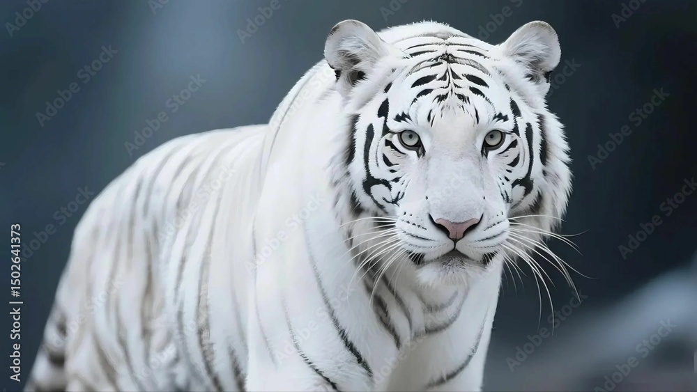 Fototapeta premium 獲物を見つめるホワイトタイガー